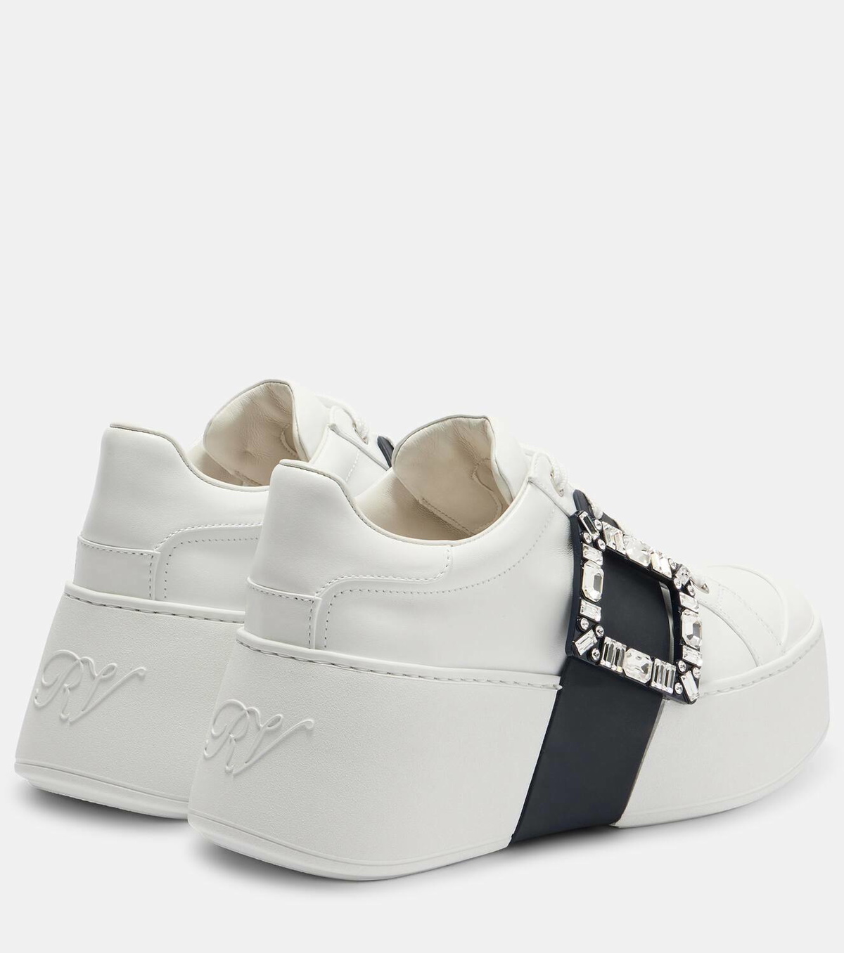 Roger Vivier Viv Skate leather platform sneakers