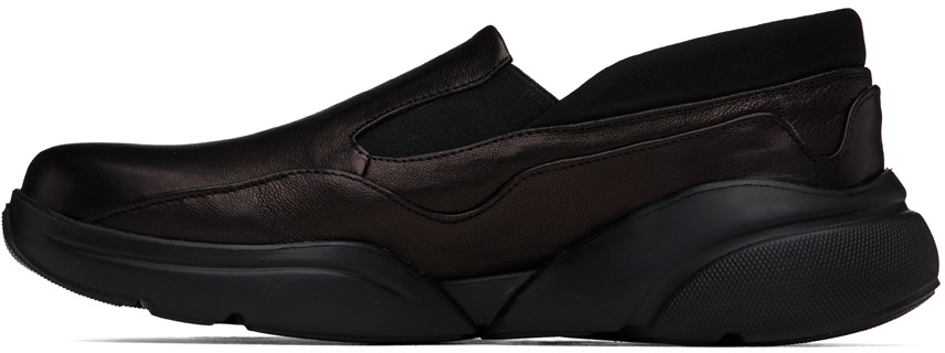 Eckhaus Latta Black Leather Loafer Sneakers