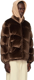 Dime Brown Quilted Puffer Jacket