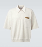 Bottega Veneta Zip-up cotton jersey polo shirt