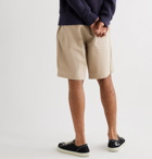 AMI - Wide-Leg Cotton-Twill Bermuda Shorts - Neutrals