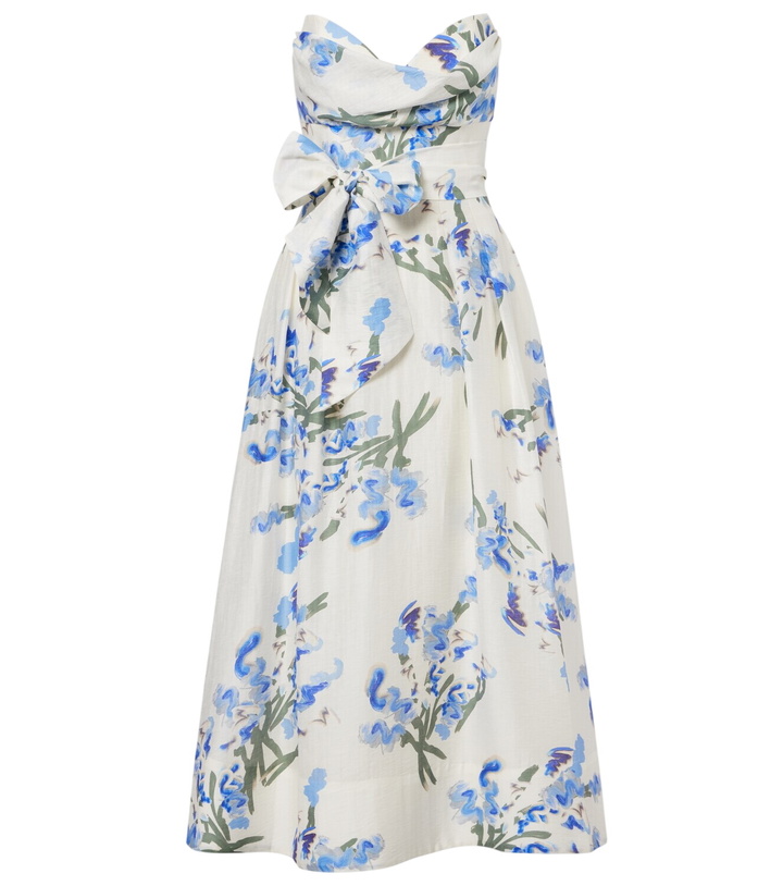 Rebecca Vallance Bridal Genevieve bow-trimmed crpe midi dress Rebecca  Vallance