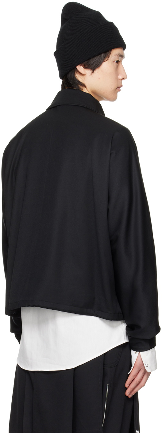 KOZABURO Black Spread Collar Jacket