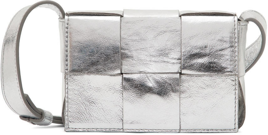 Bottega Veneta Men's Medium Classic Intrecciato Tote Bag White-Silver