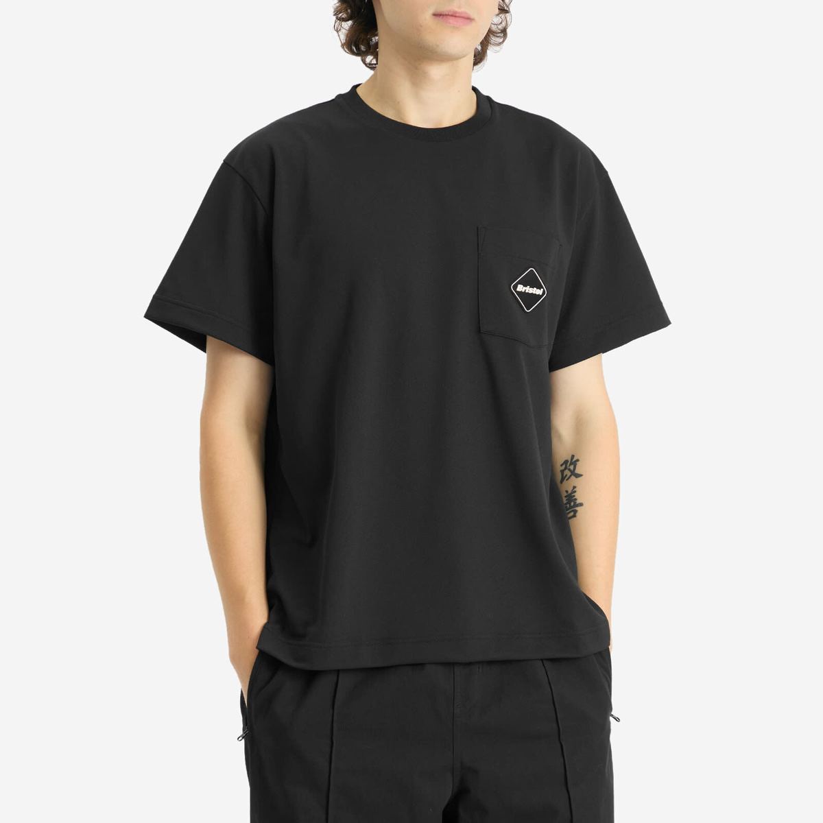 F.C. Real Bristol Men's Emblem Pocket T-Shirt in Black