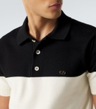 Valentino VLogo striped cotton polo sweater