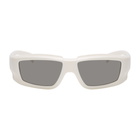 Rick Owens White and Black Larry Rick Sunglasses