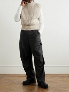 Amomento - Slim-Fit Crochet-Knit Sweater Vest - Neutrals