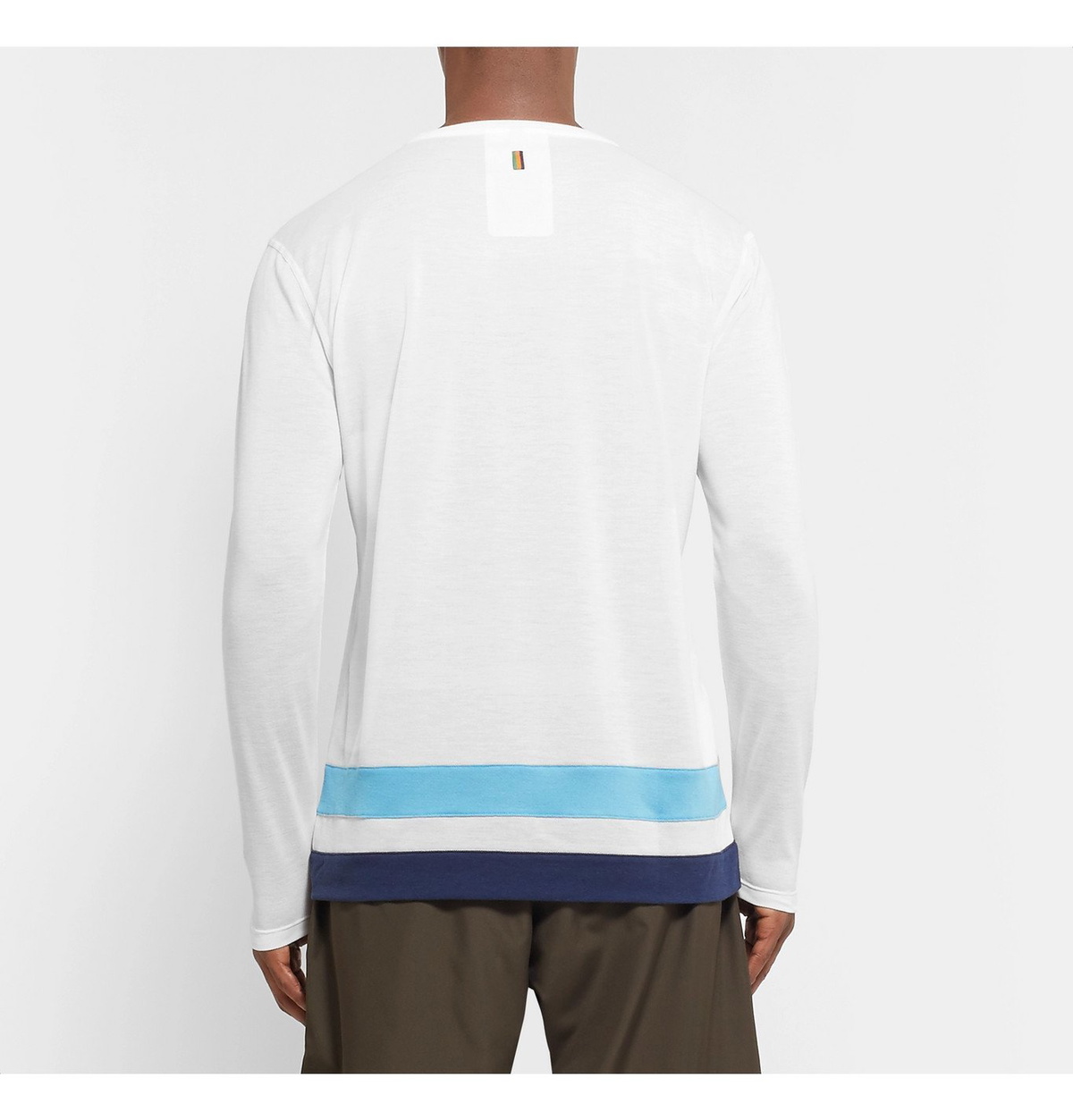 Iffley Road - Hove Striped Drirelease Piqué Top - White