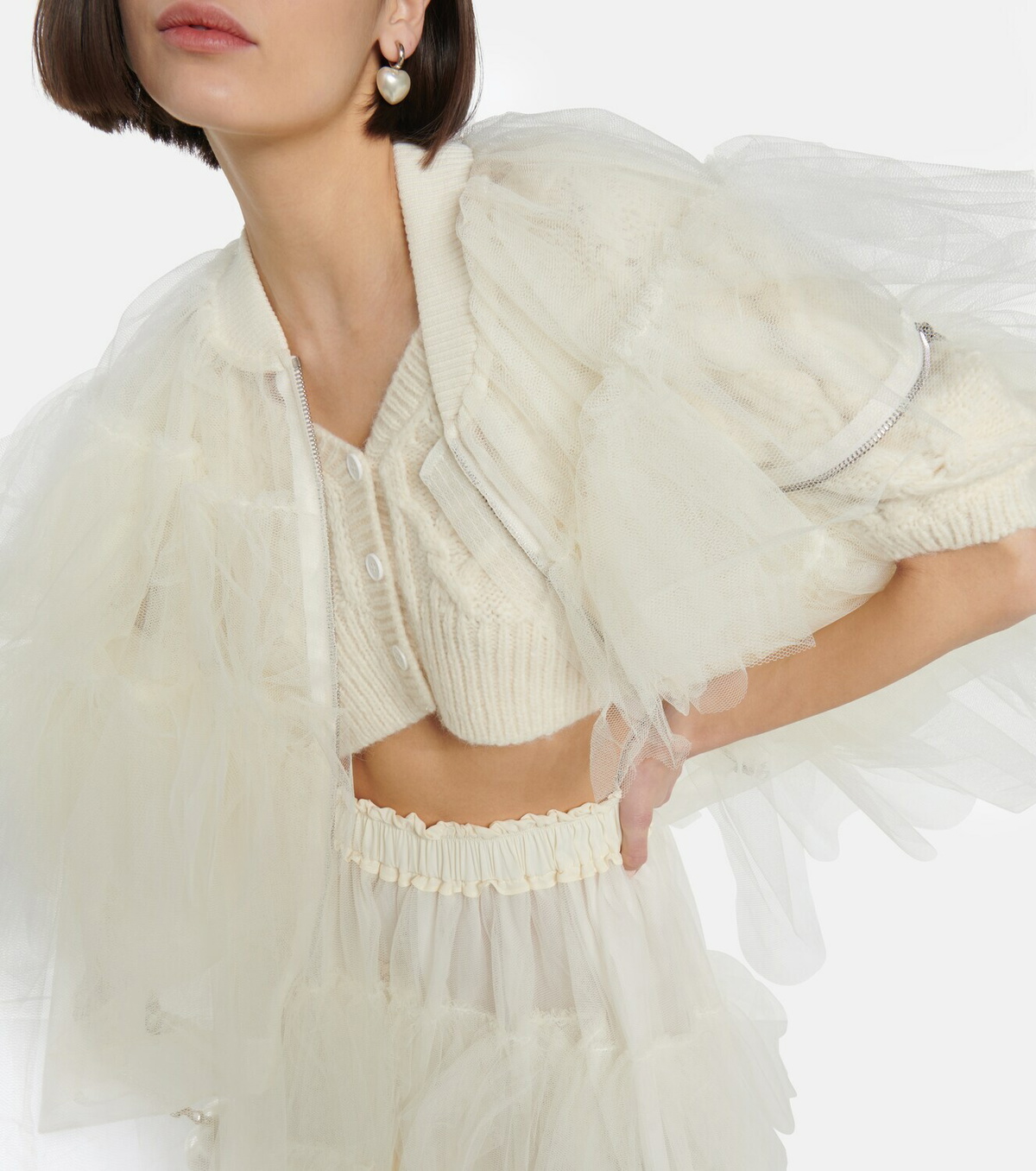 Simone Rocha - Tiered tulle jacket Simone Rocha Simone Rocha - Tiered tulle jacket Simone Rocha