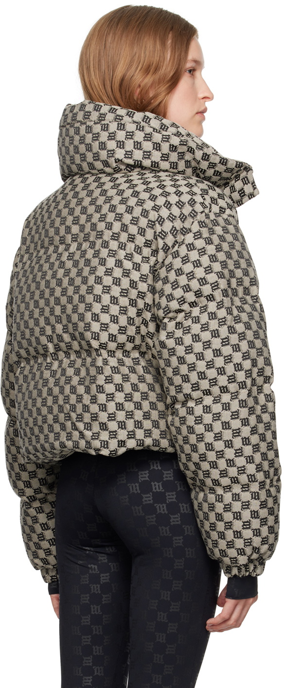 MISBHV Gray Monogram Jacquard Puffer Jacket