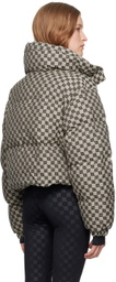 MISBHV Gray Monogram Jacquard Puffer Jacket