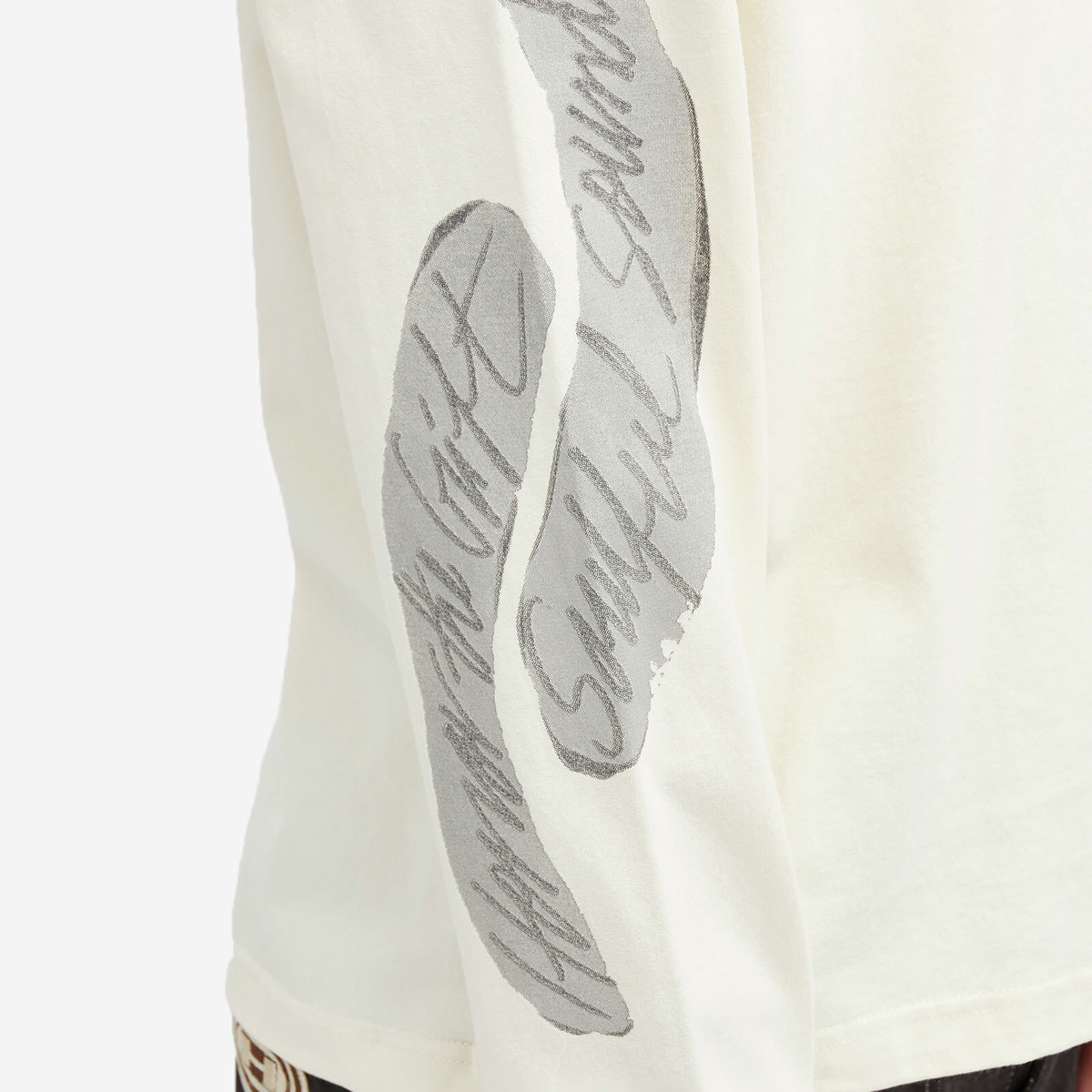 Honor the Gift Men's Long Sleeve Music Collage T-Shirt in Cream