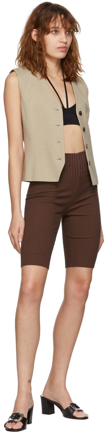 ANDREĀDAMO Brown Viscose Shorts