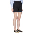 Fendi Navy Whipstitch Shorts