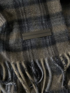Zegna - Checked Brushed Cashmere Scarf