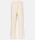 Xu Zhi Embroidered wool and cotton-blend sweatpants