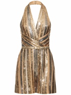 ELIE SAAB - Sequined Halter Playsuit