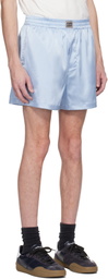 AMBUSH Blue Satin Boxer Shorts