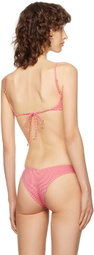 Frankies Bikinis Red & White Cola Bikini Top