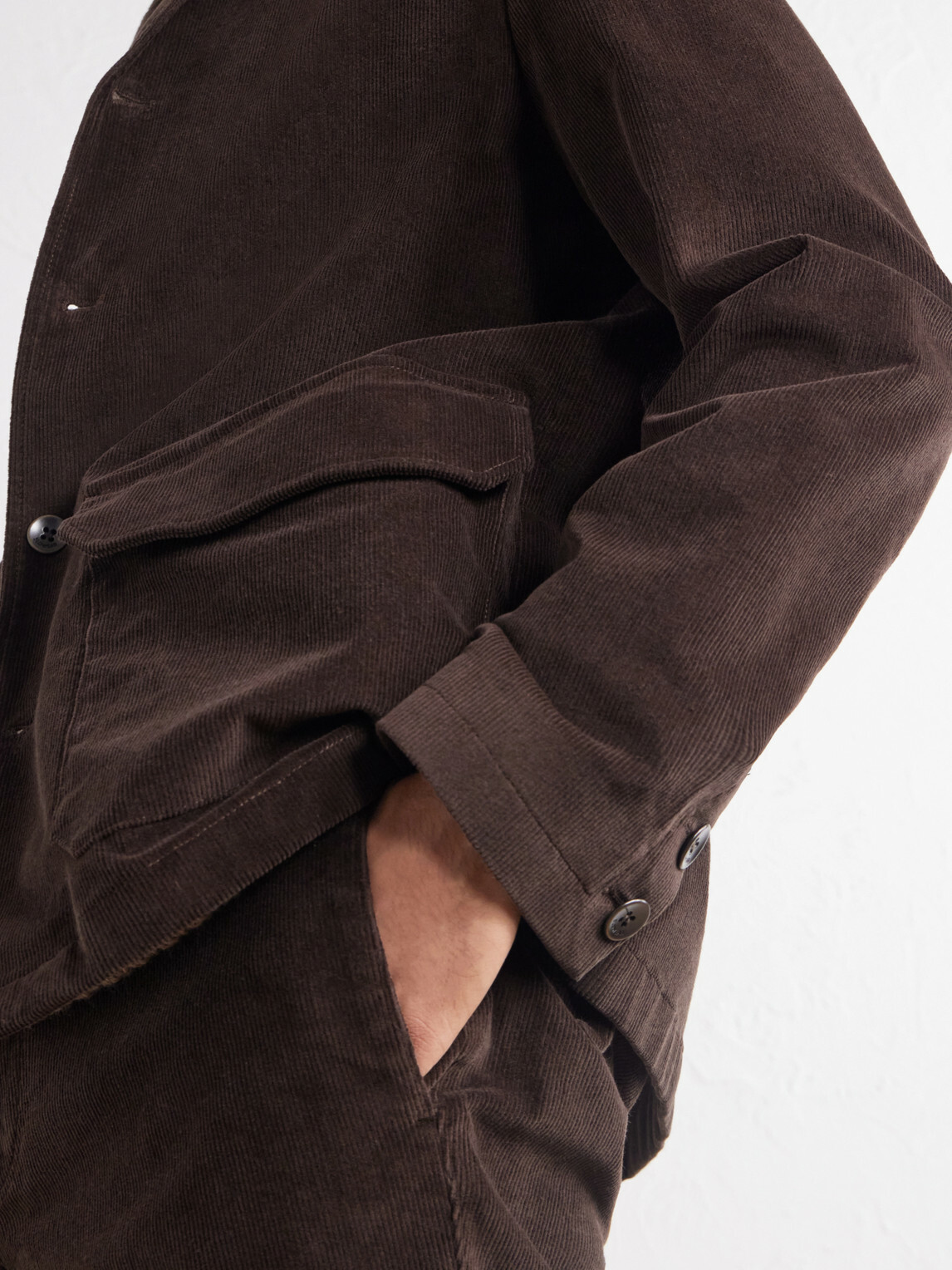 Slowear - Incotex Stretch-Cotton Corduroy Blouson Jacket - Brown