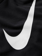NIKE TRAINING - Logo-Print Loopback Cotton-Blend Jersey Hoodie - Black
