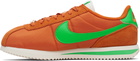 Nike Orange Cortez Textile Sneakers