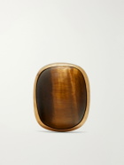 FOUNDWELL - Vintage 1960s 14-Karat Gold Tiger's Eye Cufflinks