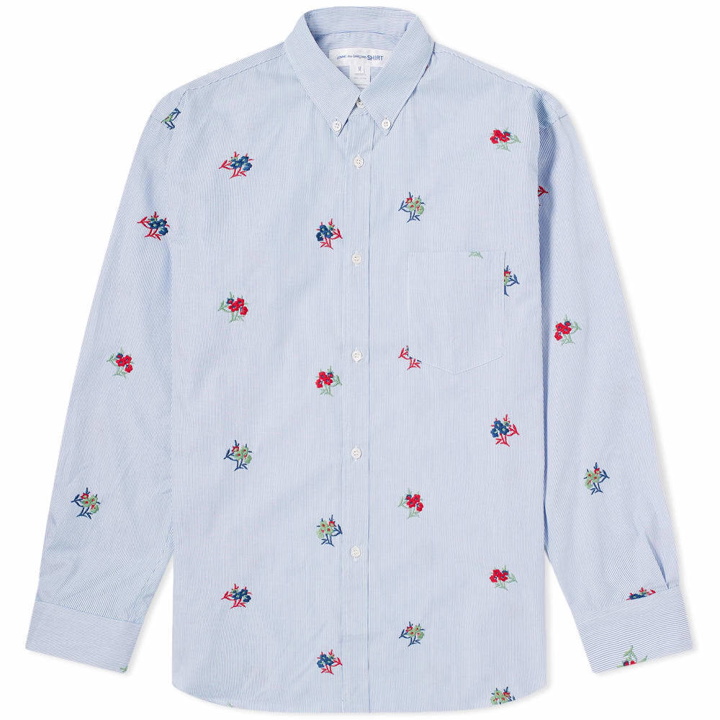 Photo: Comme des Garcons SHIRT Button Down Embroidered Shirt