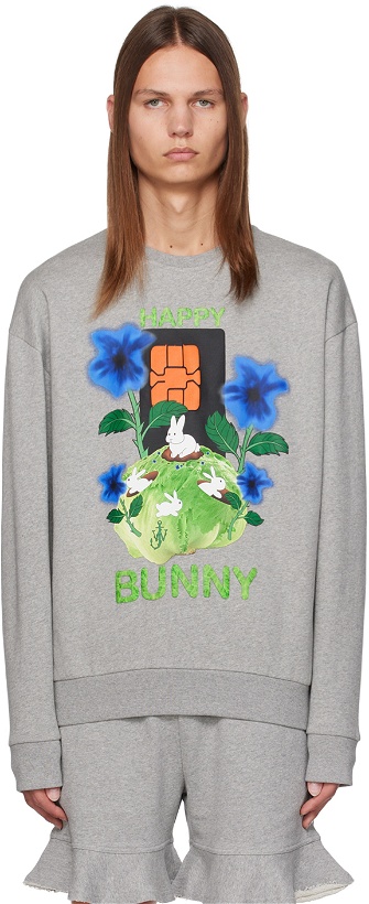 Photo: JW Anderson Gray 'Happy Bunny' Sweatshirt