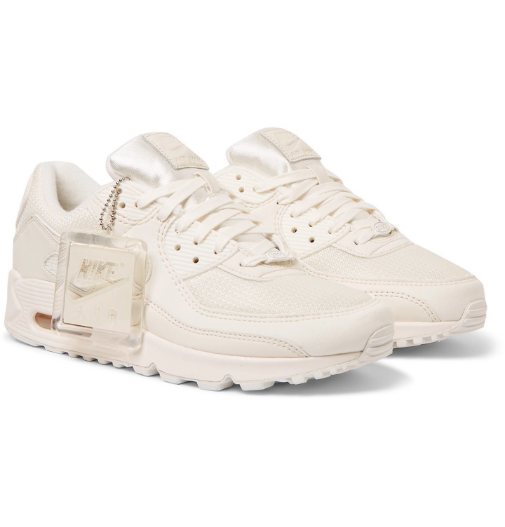 Photo: Nike - Air Max 90 CS Leather and Mesh Sneakers - White