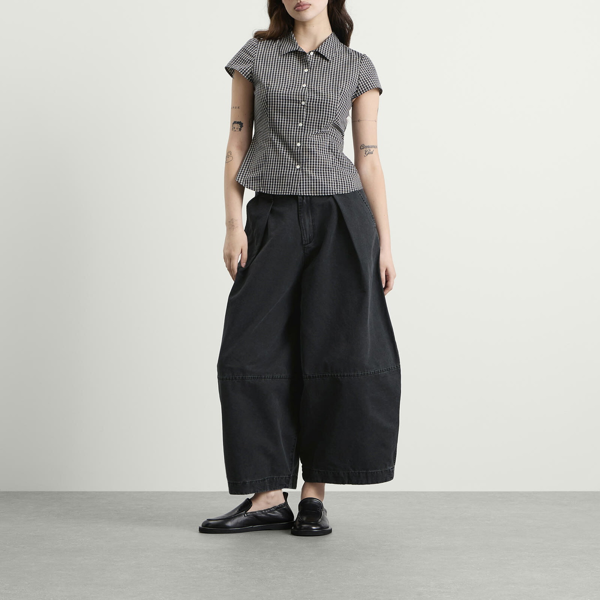 YMC Women's Deadbeat Denim Trousers in Charcoal
