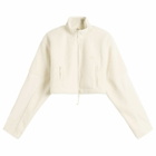 SKIMS Women's Teddy Funnel Neck Cropped Jacket in Ecru