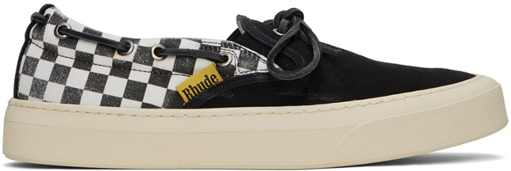 Photo: Rhude Black & White Checker Sneakers