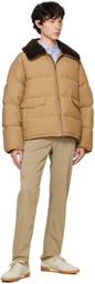Dunst Brown Faux-Shearling Collar Down Jacket