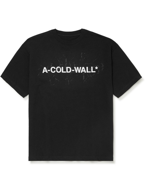 Photo: A-COLD-WALL* - Logo-Print Cotton-Jersey T-Shirt - Black