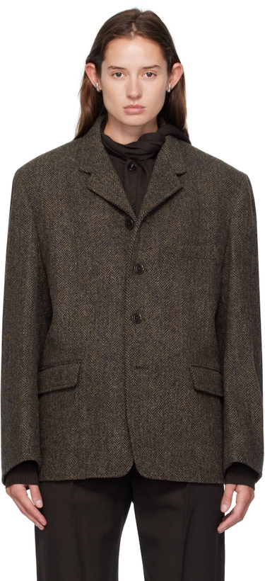 Photo: LEMAIRE Brown Boxy Tailored Blazer