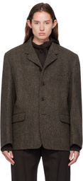 LEMAIRE Brown Boxy Tailored Blazer
