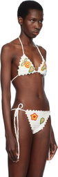 Casablanca White Motif Crochet Bikini Top
