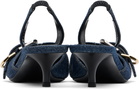 Givenchy Navy Voyou Slingback Heels