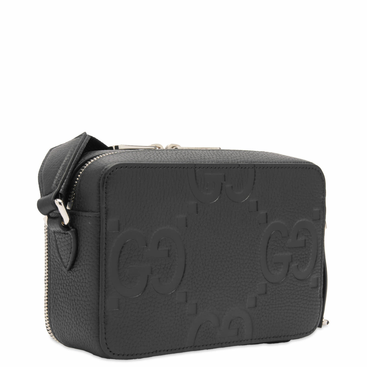Gucci Men's GG Jumbo Leather Int 802 Mini Bag in Black Gucci