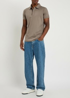 Raith Santi Mercerized Cotton Polo Shirt Taupe
