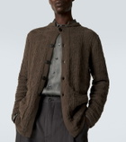 Giorgio Armani Ribbed-knit cotton-blend cardigan