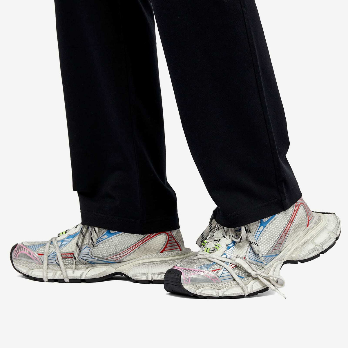 Balenciaga Men's 3XL Sneakers in White/Red/Blue Balenciaga