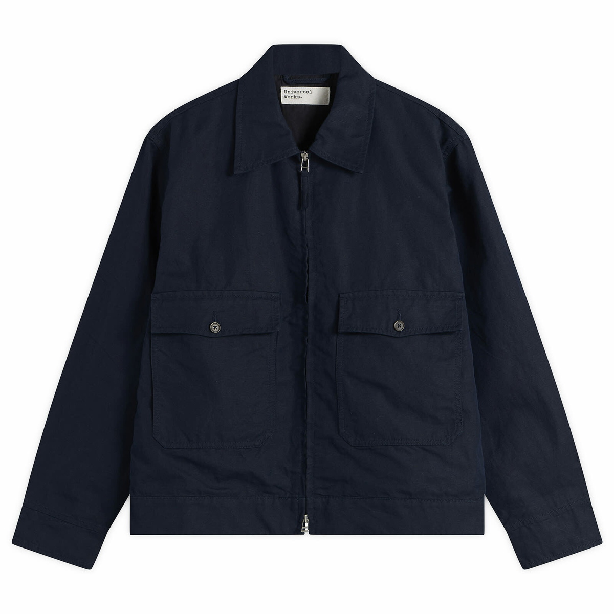 Universal Works Men's Linen Slub Weave S130 Jacket in Navy