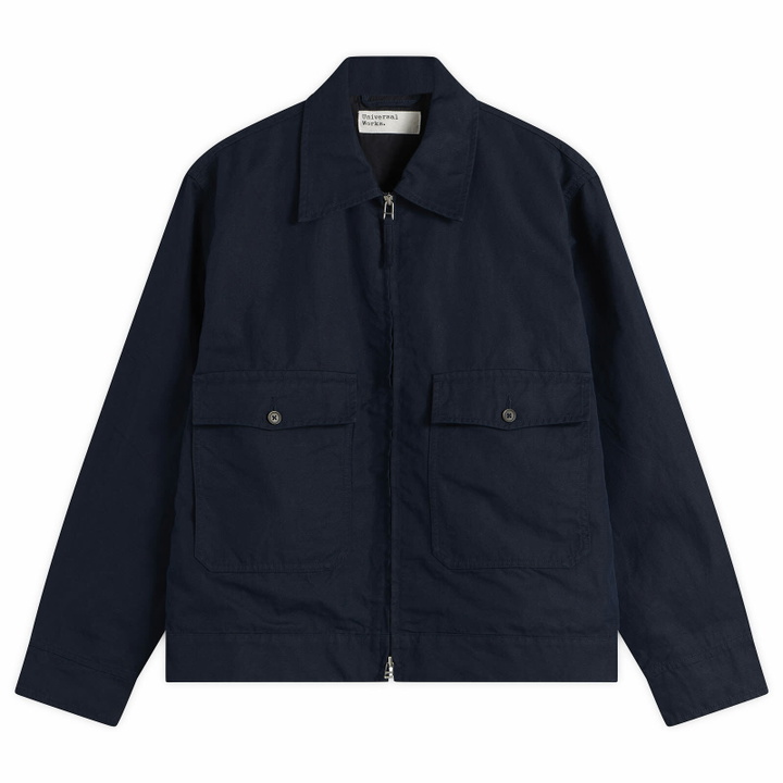 Photo: Universal Works Men's Linen Slub Weave S130 Jacket in Navy