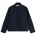 Universal Works Men's Linen Slub Weave S130 Jacket in Navy