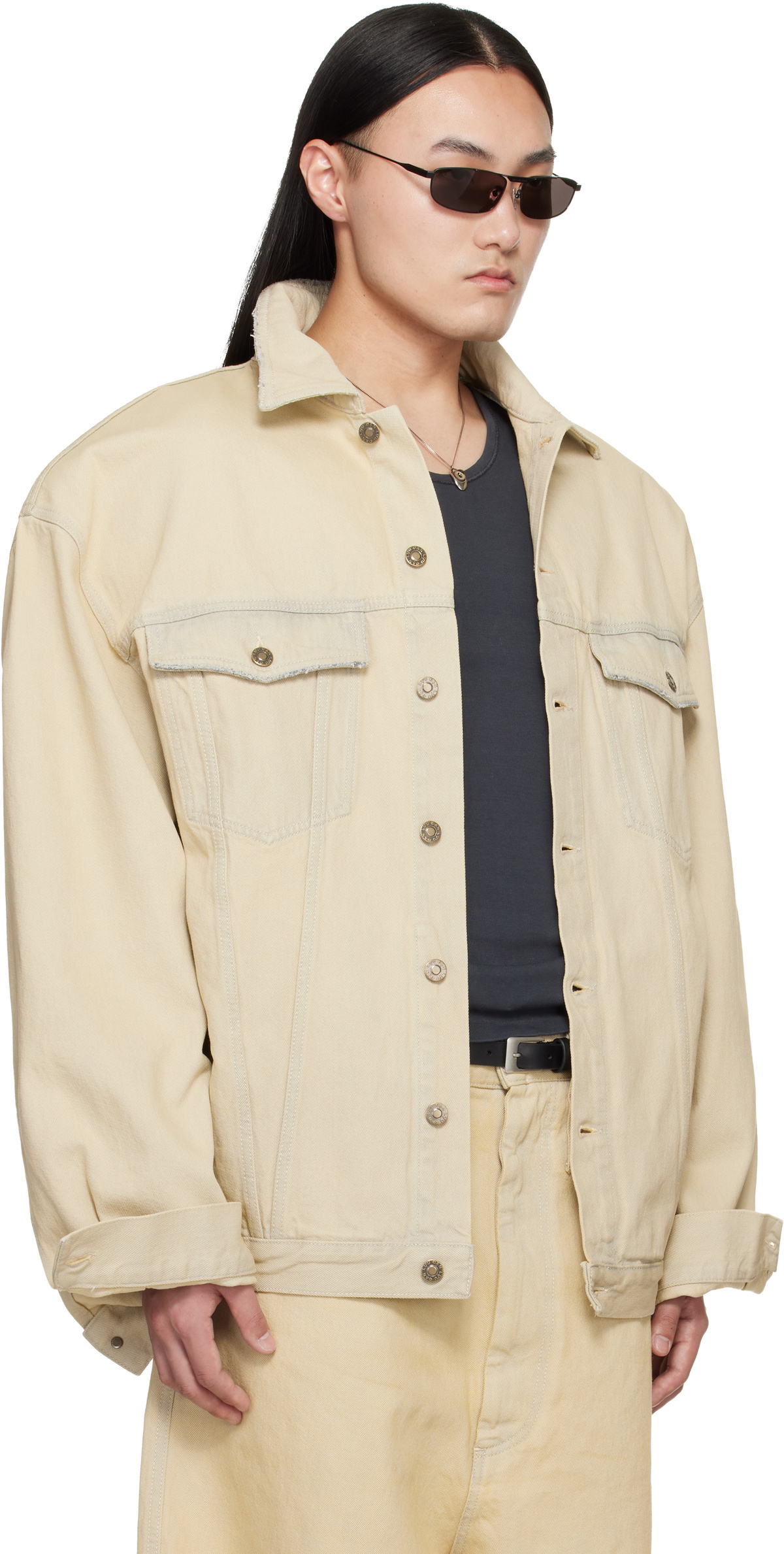 LU'U DAN Off-White Drifter Denim Jacket