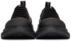 Alexander McQueen Black Floral Tread Slick Low Sneakers