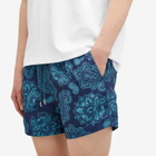 Paul Smith Men's Paisley Print Swim Shorts in Blue